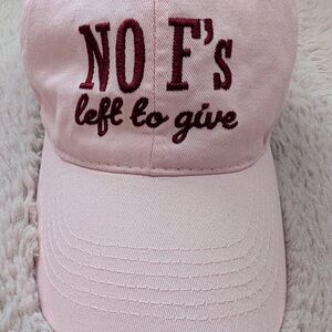 NWT Francesca's Collections Pink Baseball Cap with Maroon Embroidery